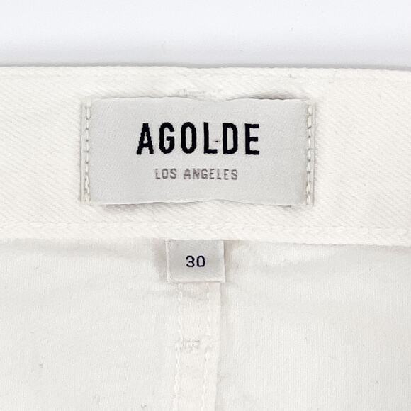 AGOLDE Mia Mid Rise Straight Jeans Women’s 30 White Element NWT - Picture 4 of 7